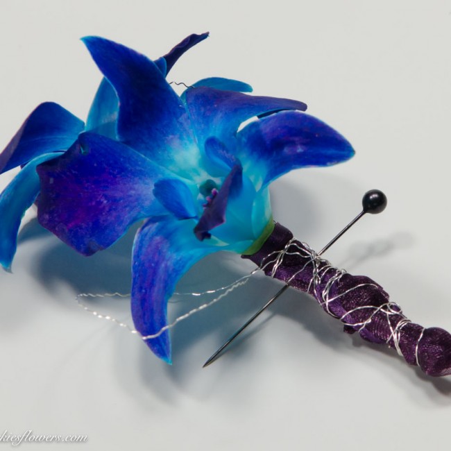 Black Orchid Prom Corsage or Boutonniere Vickie's Flowers, Brighton Co Florist